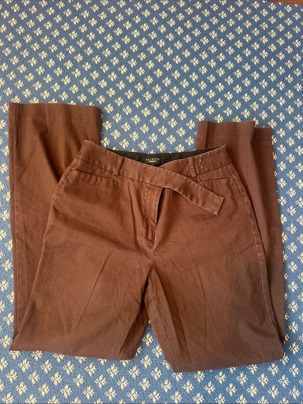 Talbots Brown Classic Chino Pants